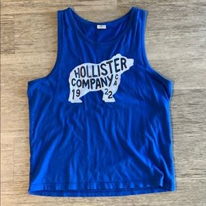 Hollister Blue Bear Tank Top